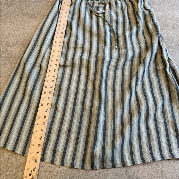 Striped Cotton Linen Custom one size fits most maxi skirt GORGEOUS - Picture 7 of 13